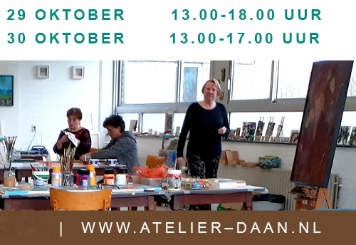 Cursisten expositie Atelier Daan: 29 + 30 oktober